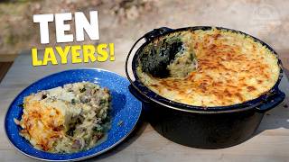Ultimate Mountain Man Camp Breakfast! Dutch Oven Cowboy Casserole to Feed an Army