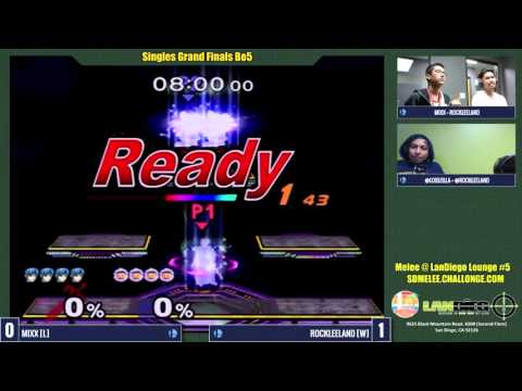Melee @ LD Lounge #5 Singles GF: Mixx vs. RockLeeland - SSBM