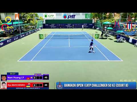 Nam Hoang LY (VIE) vs. Illya MARCHENKO (UKR) [8] ATP CHALLENGER : BANGKOK OPEN I - WEEK 1 - MS MD R2