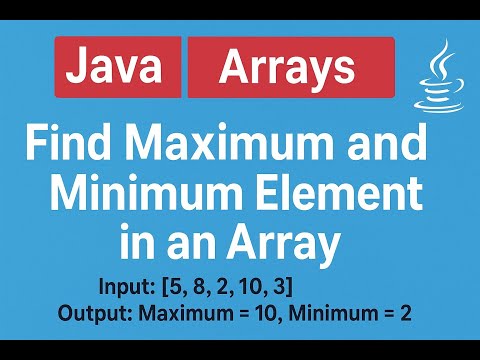 Find Maximum And Minimum Element In An Array Java Arrays Explained Dsa In Java
