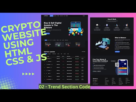 Create A Responsive Crypto Website Using Html Css Javascript With Source Code Trend Section