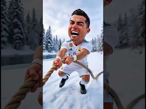 أفاتر ينقذ رونالدو وميسي من تحت الجليد 😱❄️❤️ #shorts #شورت