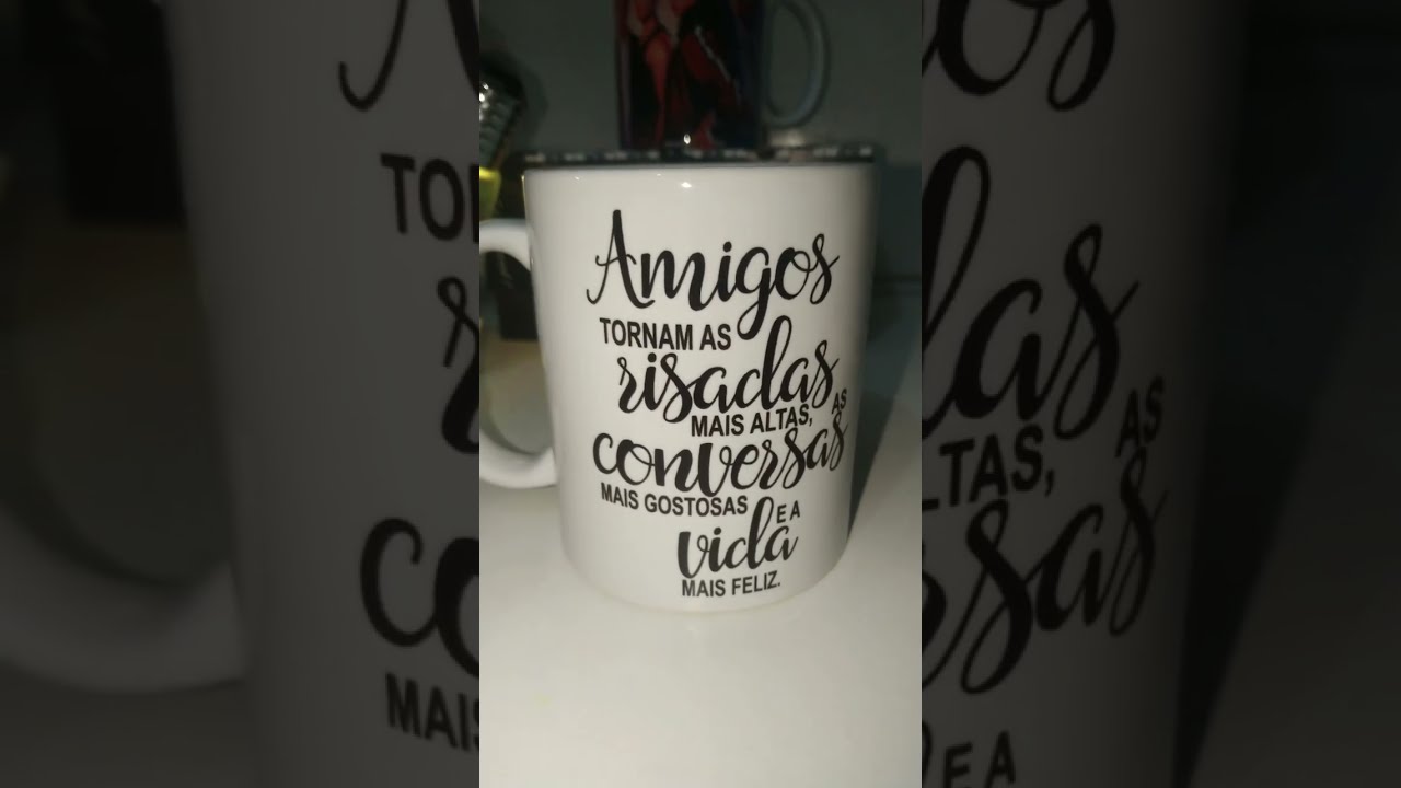 Caneca De Porcelana Com Frase Para Amigos Personalizada Com Foto