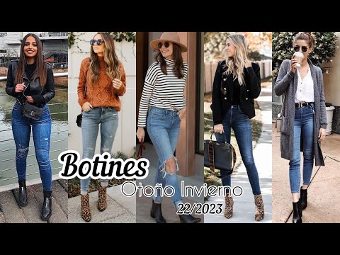 MODA 2022 MUJER 👢LOOKS DE MODA CON BOTINES MODA OTOÑO INVIERNO 2022/23 MUJER TENDENCIAS 2022