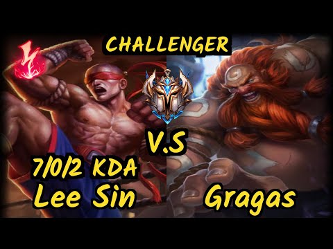 Lamabear (LEE SIN) vs GRAGAS - 7/0/2 KDA JUNGLE CHALLENGER GAMEPLAY - EUW