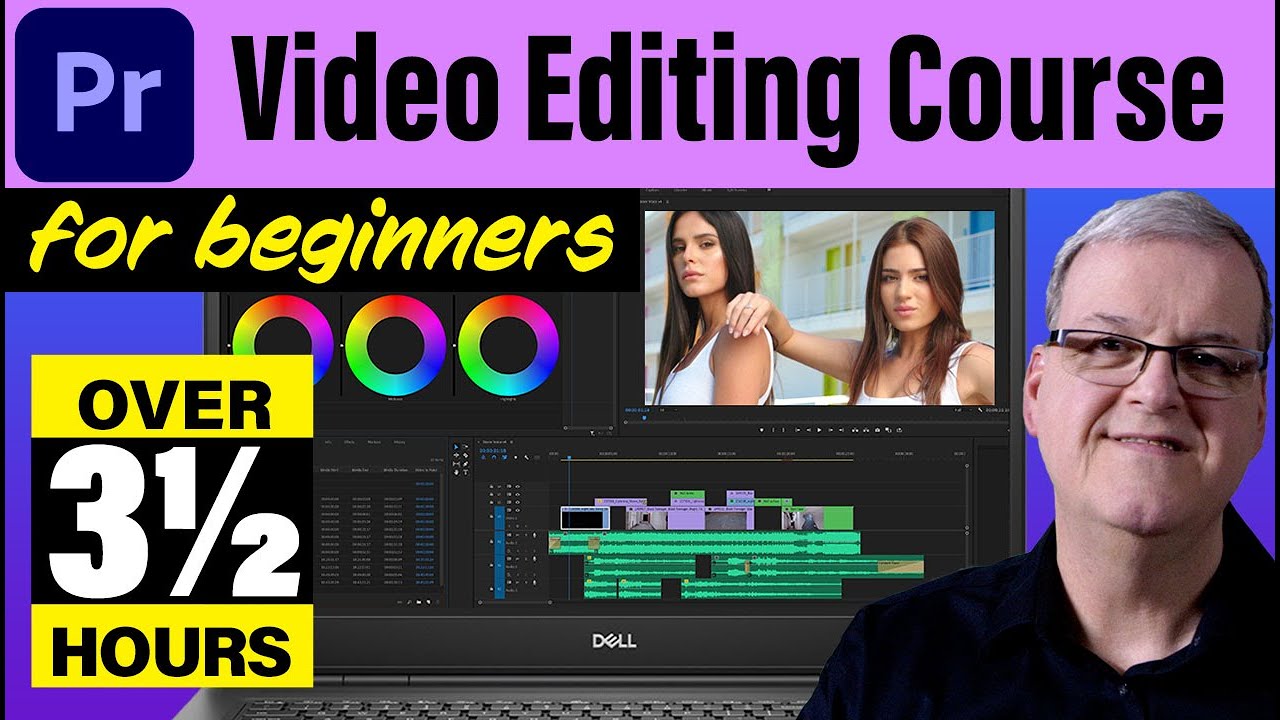 3 1/2 hour beginner video editing course