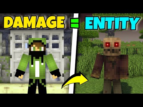 If I Take Damage, I Convert Into a Scary Entity || Minecraft Entity