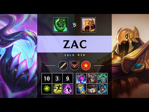Zac Mid vs Azir - VN Grandmaster Patch 25.08