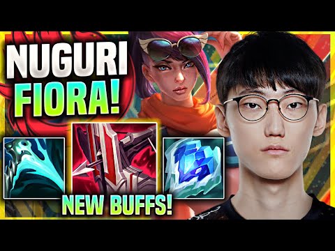 NUGURI PLAYS NEW FIORA BUFFS! - FPX Nuguri Plays Fiora Top vs Camille! | Season 11