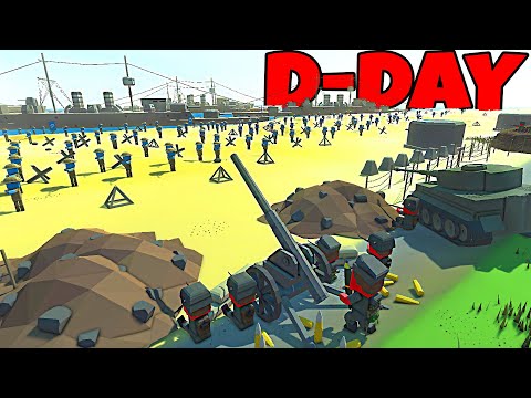 Brutal D-DAY Beach Invasion VS WW2 GERMAN ARMY Fortress Defense! - Ancient Warfare 3