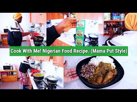 Nigerian food routine | Making mama put style food in my house!😉 Rice, beans and stew ofe akwu!👌