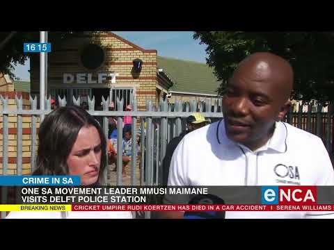 One SA Movement leader Mmusi Maimane visits Delft police station