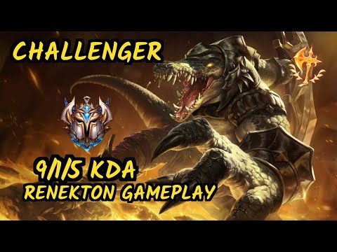 PNG Ayel (RENEKTON) vs VLADIMIR - 9/1/5 KDA TOP CHALLENGER GAMEPLAY - BR