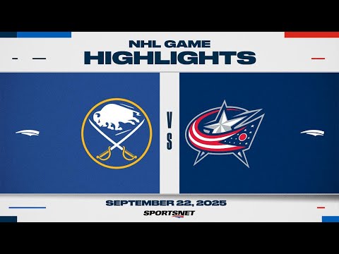 NHL Preseason Highlights | Sabres vs. Blue Jackets - September 22, 2025