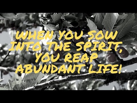 When you sow into the Spirit, you reap abundant life!
