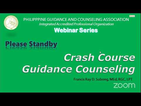 Crash Course Guidance and Counseling (PGCA Webinar Series)