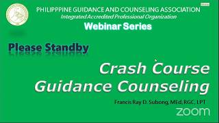 Crash Course Guidance and Counseling (PGCA Webinar Series)