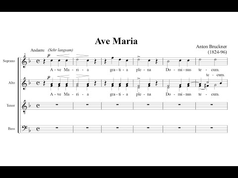 Bruckner, Anton (1824 - 1896) Ave Maria, WAB 6, for 7-voice mixed chorus a cappella (1861)