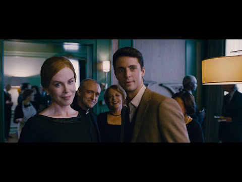 Stoker official trailer still: India Stoker in profile, set against the estate’s dark wood paneling