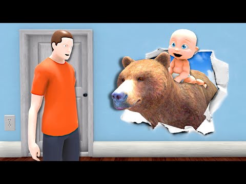 Baby Tames a BEAR & Destroys the House! - Who's Your Daddy 2