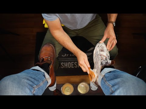 A SUPER SHOE SHINE!? | Angelo Shoe Shine ASMR
