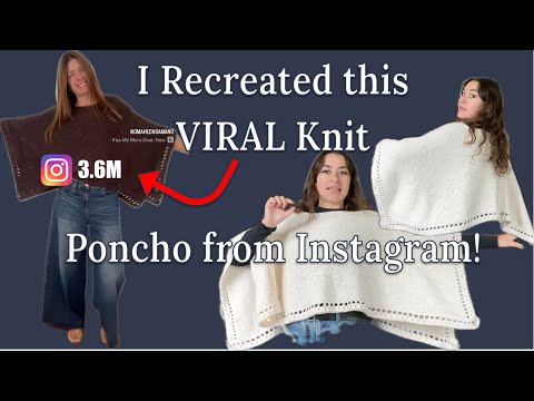 I Recreated this VIRAL Knit Poncho From Instagram!