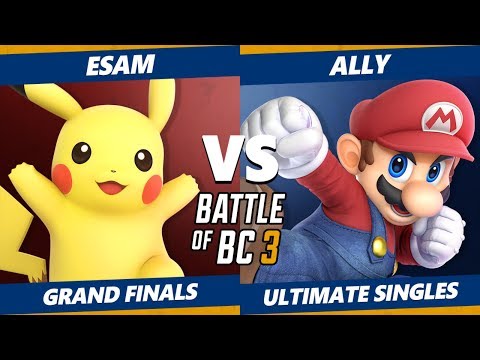 Smash Ultimate Tournament - Ally (Mario) Vs. Esam (Pikachu) BoBC3 SSBU Grand Finals