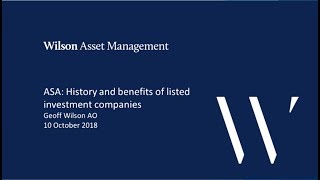 WAM: History and benefits of listed investment companies