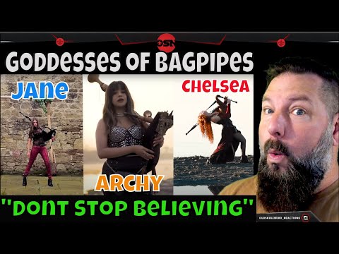 Don't Stop Believing (Journey) Bagpipe cover - OLDSKULENERD REACTION