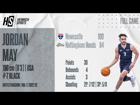 Jordan May #7 black (Team Newcastle vs Nottingham Hoods | 2022/2023)