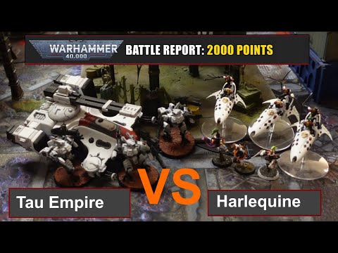 Warhammer 40k Battle Report: Tau vs. Harlequine 2000 Pkt 9. Edi deutsch
