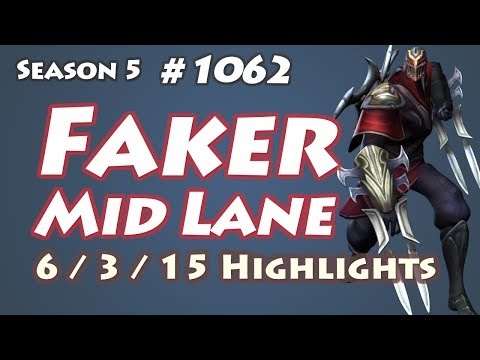 SKT T1 Faker Zed vs Vladimir LOL SoloQ Highlights