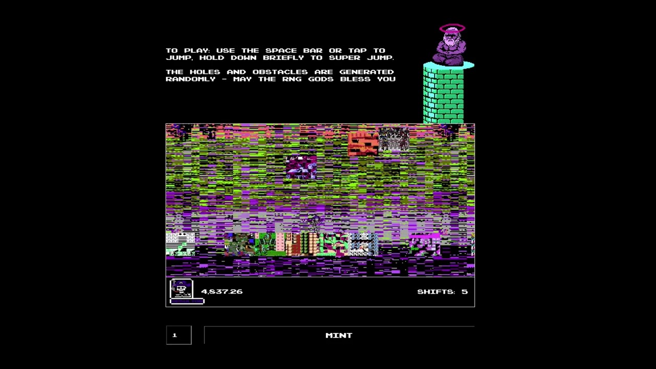 Dynamic chiptune composition and NES glitch art for Inaccessible Worlds, music by DUSKOsound