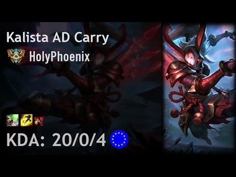 Kalista AD Carry vs Sivir - HolyPhoenix - EUW Challenger Patch 7.1