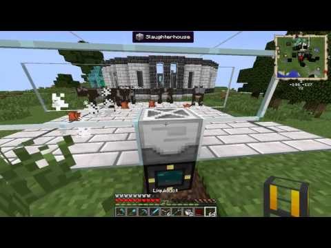 Minecraft FTB Unleashed : EP 9 : The Command Center, Laser Drill, Cow Farm, Pink Slime