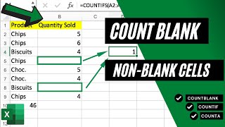 Count Blank or Non Blank Cells in Excel | How to use COUNTBLANK, COUNTA, COUNTIF function?