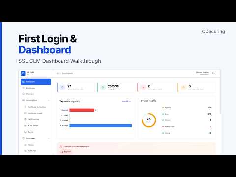 Ssl Clm First Login Dashboard Walkthrough