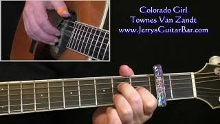 Townes Van Zandt Colorado Girl Intro Guitar Lesson