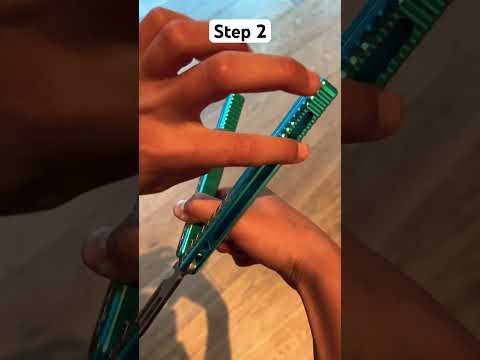 Y2K butterfly knife tutorial #butterflyknife #shorts