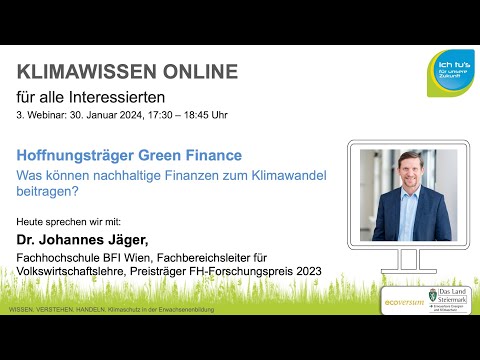 DI Johannes Jäger - "Hoffnungsträger Green Finance"