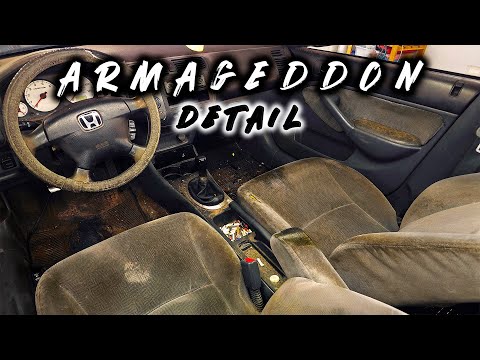 Super Cleaning a Chain-Smoker's MUDDIEST Old Car / Interior Detailing ASMR