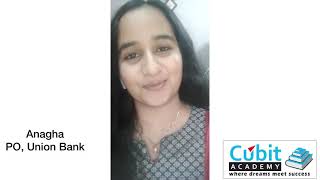 BANK PO Achiever | Anagha | Union Bank | Pride of us | Cubit Academy