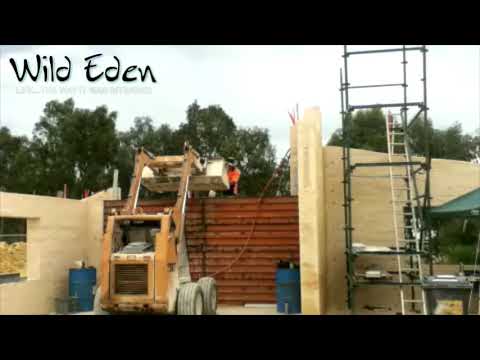 Rammed Earth Limestone Time Lapse - How one family is building their house from scratch. Wild Eden