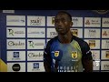Henk de Jong en Issa Kallon na afloop van oefenduel Waasland-Beveren - SC Cambuur (2-2)