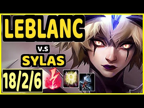 PLEX (LEBLANC) vs SYLAS - 18/2/6 KDA MID GAMEPLAY - KR Ranked GRANDMASTER