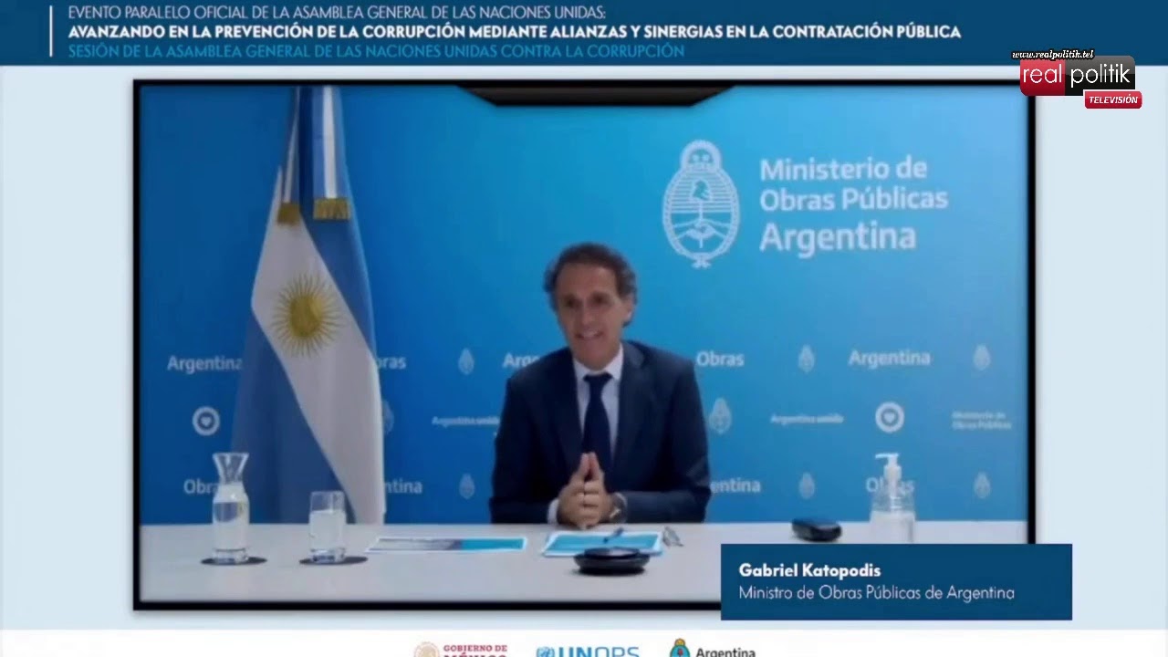 Gabriel Katopodis participó de la sesión de la ONU contra la corrupción