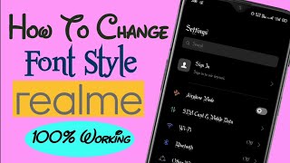 How To Change Font Style In Any Realme Device