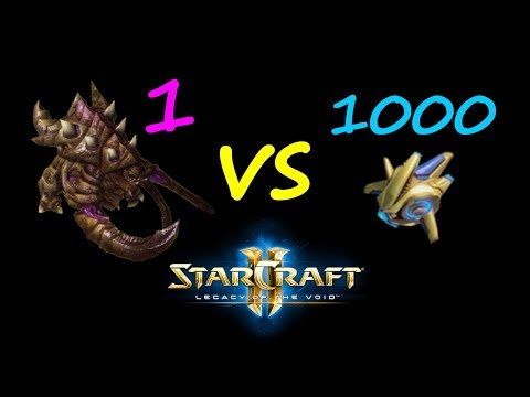 StarCraft II: Unit Battles - 1 Ultralisk VS 1000 Probes