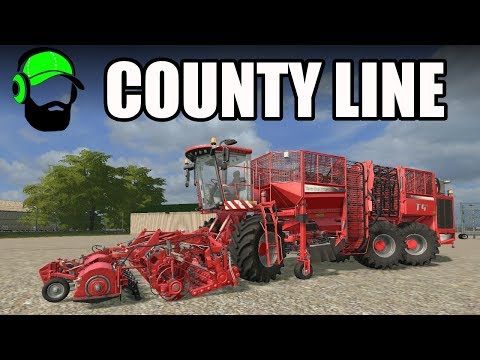 Farming Simulator 17 - County Line - Sugar beet harvester and tending to animals #FS17