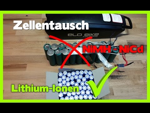 Replacing e-bike battery cells - NiMH/NiCd batteries with Li-ion cells - Part 1